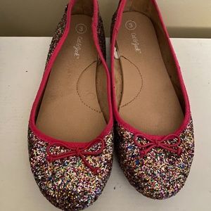 GIRLS SEQUIN BALLET FLATS